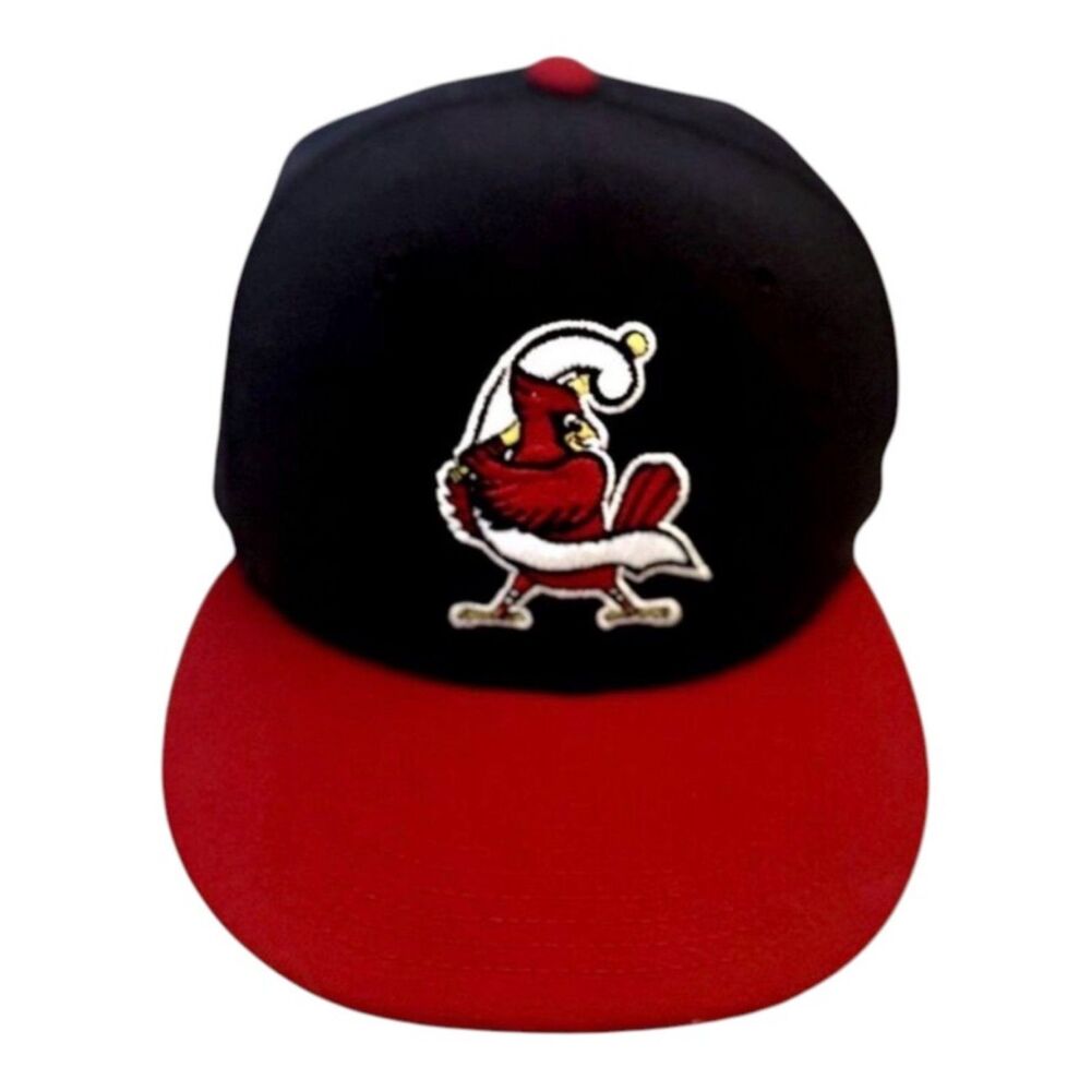 New Era 59Fifty Springfield Cardinals MiLB Hat Size 6 7/8 Black Red Two-Tone